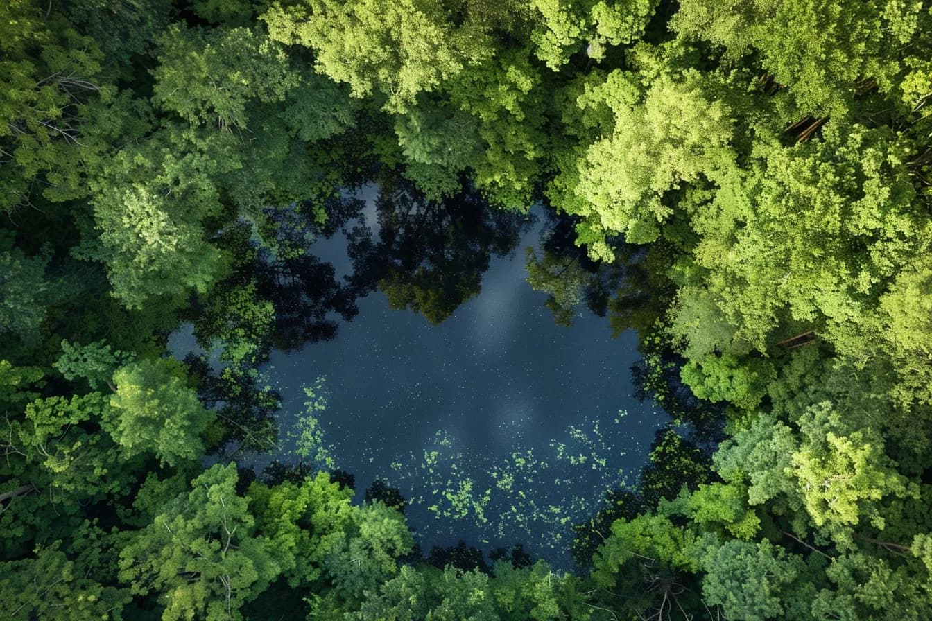 Blick über die Baumwipfel im Waldviertel
